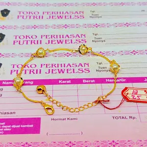 {COD} GELANG TANGAN WANITA DEWASA MOTIF PERMATA PUTIH FREE SURAT DARI TOKO KAMI Bracelets