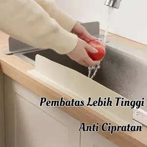 99KHOME Water Barrier Wastafel Dapur Kamar Mandi Silicone Pembatas Cipratan Air Sink Minimalis K1262