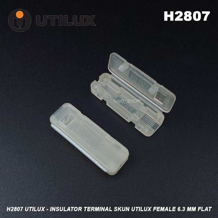 Gambar H2807 Utilux - Insulator Terminal Skun Utilux Female 6.3 mm Flat dari Ono Shop Kota Administrasi Jakarta Barat Tokopedia