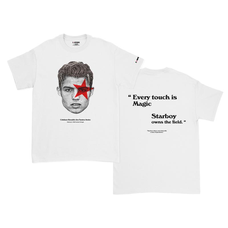 Campeones - Tshirt - Football Cristiano Ronaldo Lionel Messi Forever Young Starboy Series Baju Katun Lembut Digital Unisex 3