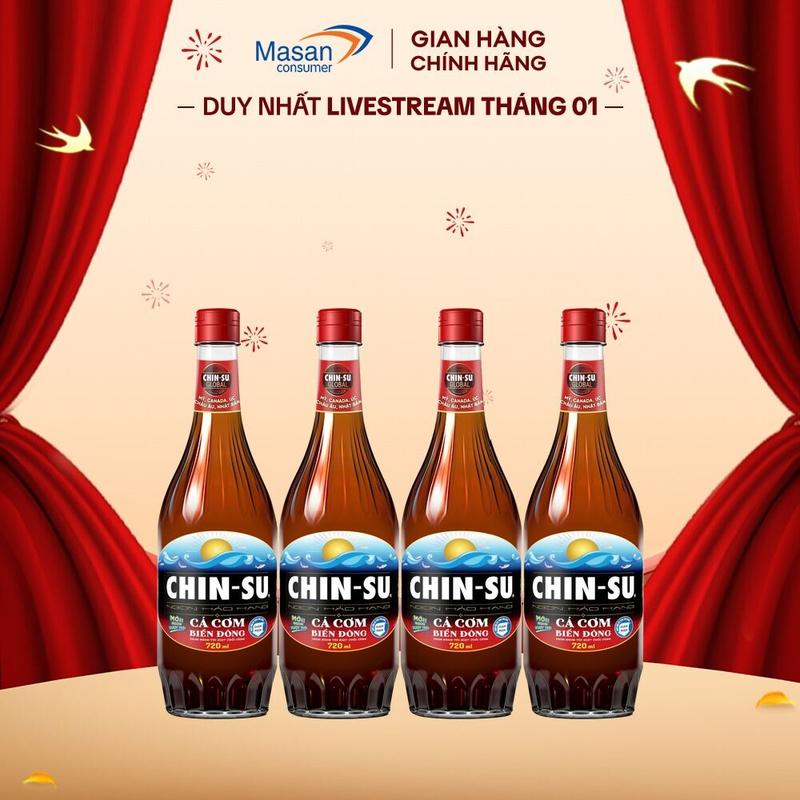  Combo 4 Nước mắm Chinsu Cá cơm biển đông 720ml 