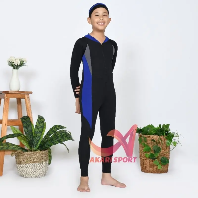 Baju Renang Anak Tk Sd Selam Panjang Pria Wanita Unisex Free Topi Spandek Premium 1