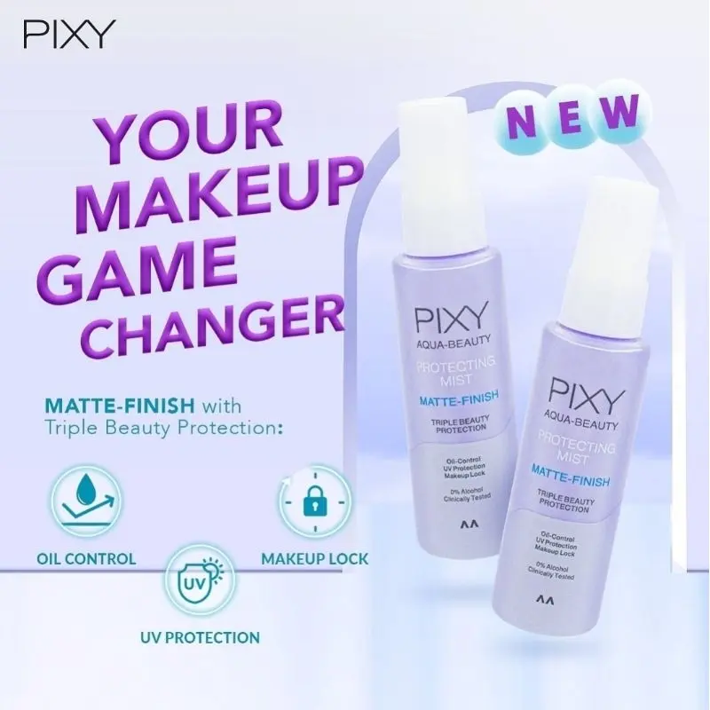 Pixy Aqua Beauty Protecting Mist Matte Finish 60ml - Setting Spray Matte Finish
