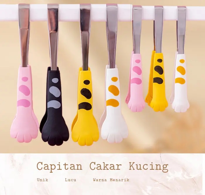CEKOUT!! Kitty Paw Tongs| Capitan Cakar Kucing| Penjepit Gorengan Makanan