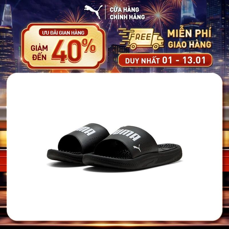  Dép quai ngang Softride Massage cho nam Màu Đen Puma Black-Puma White 
