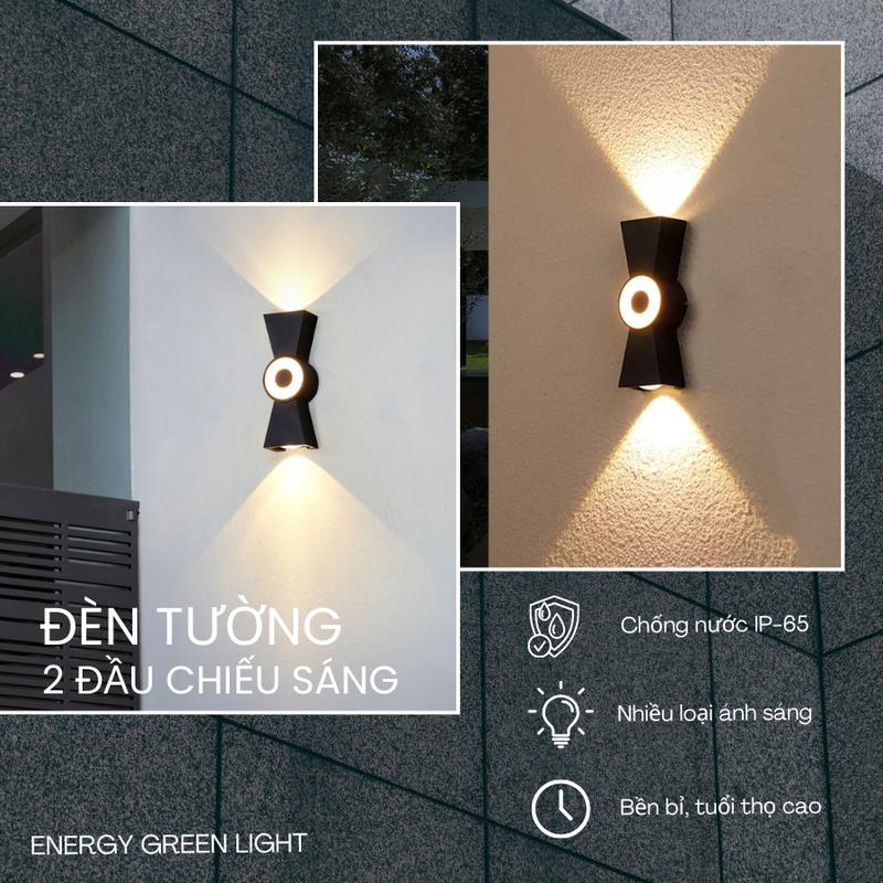 Đèn Hắt Tường Chống Nước 3 Đầu Chiếu Sáng JLC19 8W Ánh Sáng Vàng - Chip Led Siêu Sáng - Bảo Hành 12 tháng