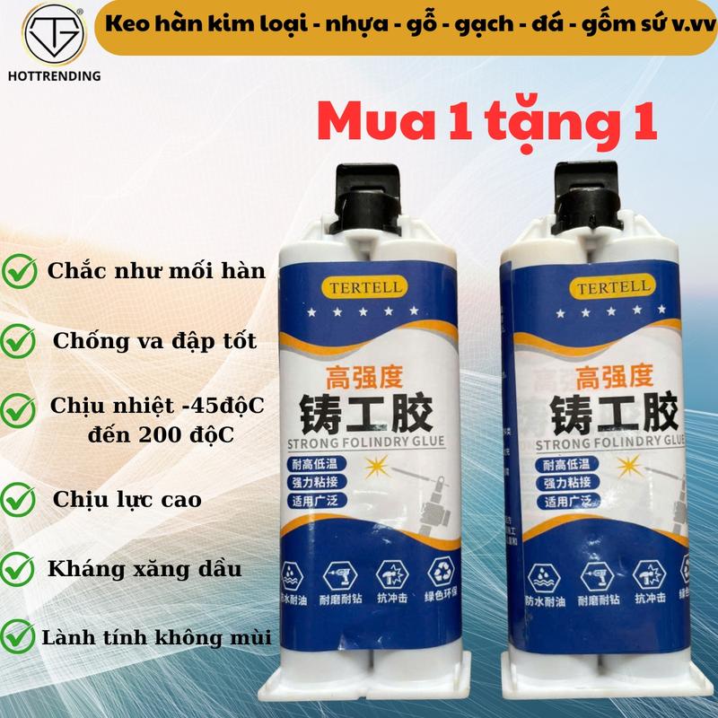 [Mua 1 tặng 1] Keo Đúc Hàn Chịu Nhiệt Độ Cao, Chất Sửa Chữa Kim Loại Công Nghiệp, Kết Dính Ống Nước, Bình Nhiên Liệu, Bình Nước, Sửa chữa Rò Rỉ Ống Gang Thay thế Cho Mối Hàn