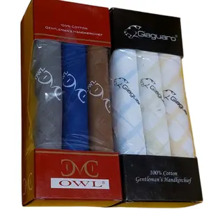 3pcs Sapu Tangan Katun Tebal Warna Tua Muda Pria Wanita