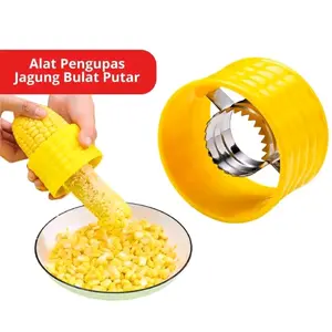 Alat Pengupas Jagung Bulat / Corn Peeler Putar / Parutan Pemisah Biji Jagun Manual Praktis Serbaguna