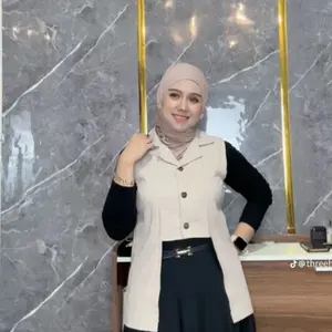 3hearts  Gamila Vest Outer Premium Rompi Wanita Polos Korean Style (rompi saja)