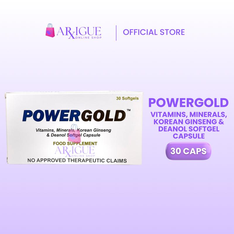 POWERGOLD Vitamins, Minerals, Korean Ginseng & Deanol Soft Gel - TikTok ...