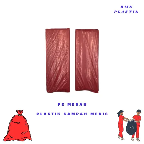 Kantong Plastik Sampah Medis PE Merah Berbagai Ukuran - Plastik Sampah Medis Made By BMS Plastik 0