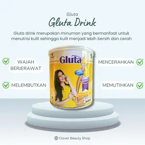 GLUTA Drink Original Plus Vitamin C 250gr - Susu Gluta Drink Perawatan Kulit - Minuman Pemutih Anti Aging Kaleng