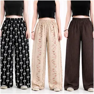 Paket Hemat ( 3 Pcs Dan 2 Pcs ) Celana Kulot Panjang Hommy Jumbo Rayon Adem Nyaman Motif Cantik Wanita