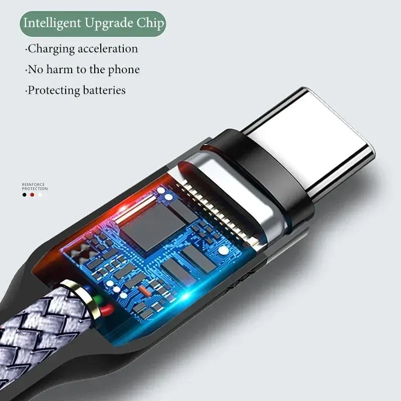Cáp loại C, dài 3m / 5m / 8m, sạc nhanh, cáp USB C, truyền dữ liệu, dây sạc, Thích hợp cho iPhone 8-14 và điện thoại Android TypeC micro, [Thanh Toán Khi Nhận Hàng] 6