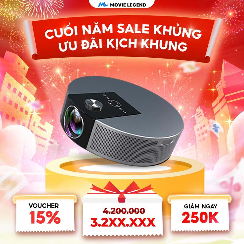   HN1   HELLO 2026   Máy Chiếu Mini Movie Legend Q10 - Hỗ Trợ Full HD Projector Bluetooth Xem Phim - SNTT 