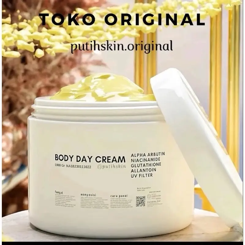 Body Lotion Putihskin by Nolabs Day & Night 1000 G Super Whitening BPOM Mencerahkan Memutihkan Tubuh Kaki Alpha Arbutin UV Filter SPF 50 0