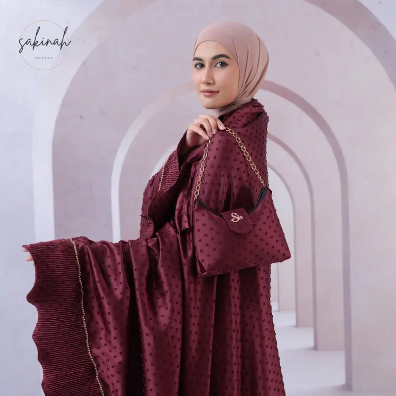 SAKINAH MUKENA - Mukena Dewasa Mewah 2 in 1 Premium Silk Uragiri Series Fatimah Muslim Mukenah Traveling Cantik Rayon Katun 3