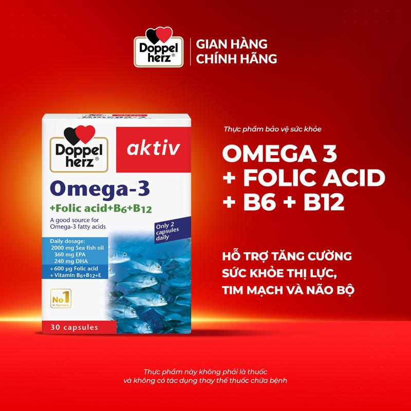 ID1 Thực phẩm bảo vệ sức khỏe Omega-3 + Folic acid + B6 + B12