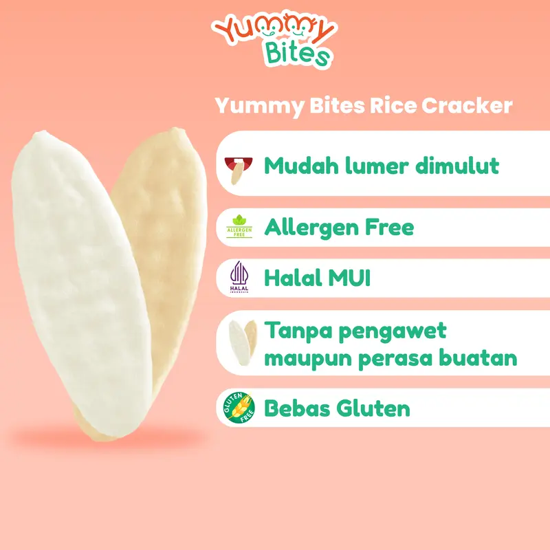 [NIKITA WILLY EXCLUSIVE] Yummy Bites Rice Crackers 25 GR Snack Baby/ Cemilan bayi 2