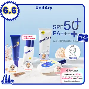 [BEST SELLER]UNITARY Sunscreen All Skin Solutions SPF50 PA++++ | Untuk Kulit Kombinasi,Berminyak,Kering,Sensitif | Wajah&TubuhHypoallergenic,Kontrol Minyak,Waterproof【Hassle-free Formula Refreshing & Breathable】[IN VIVO & NON COMEDOGENIC TESTED]BPOM