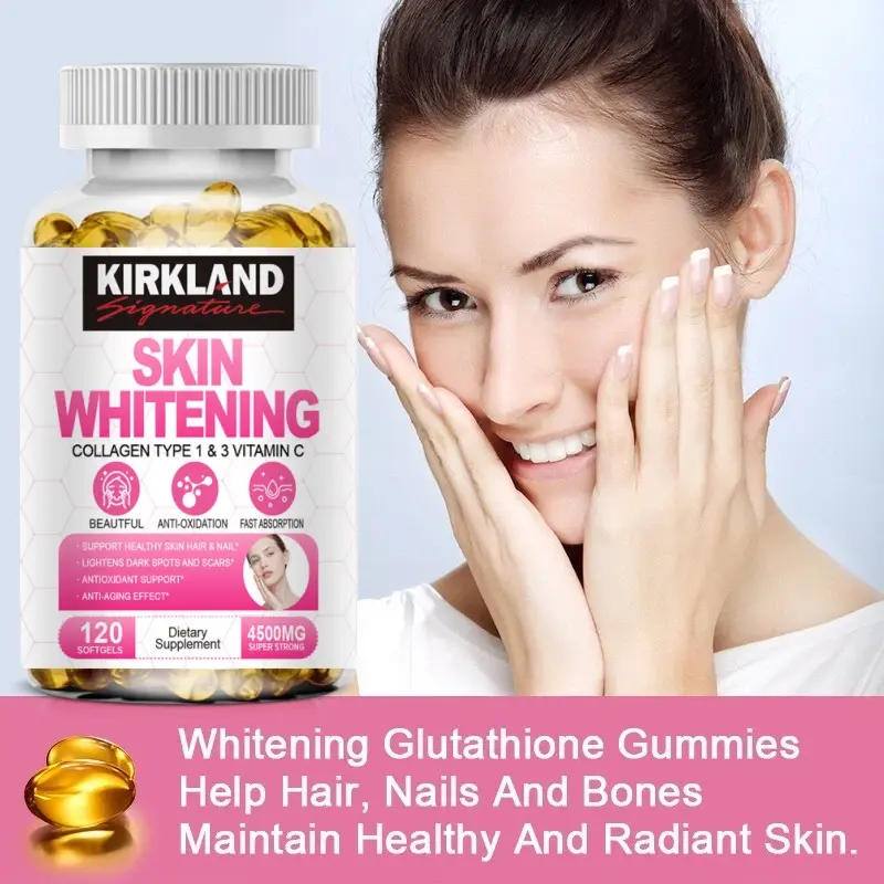 glutathione kirkland Glutathione Collagen Glow Gummies, Collagen Gummies with Vitamin C, E,  Glutathione Supplement for Women, Skin Care, Anti-Aging, Strawberry Flavor,  60 Count main image 1