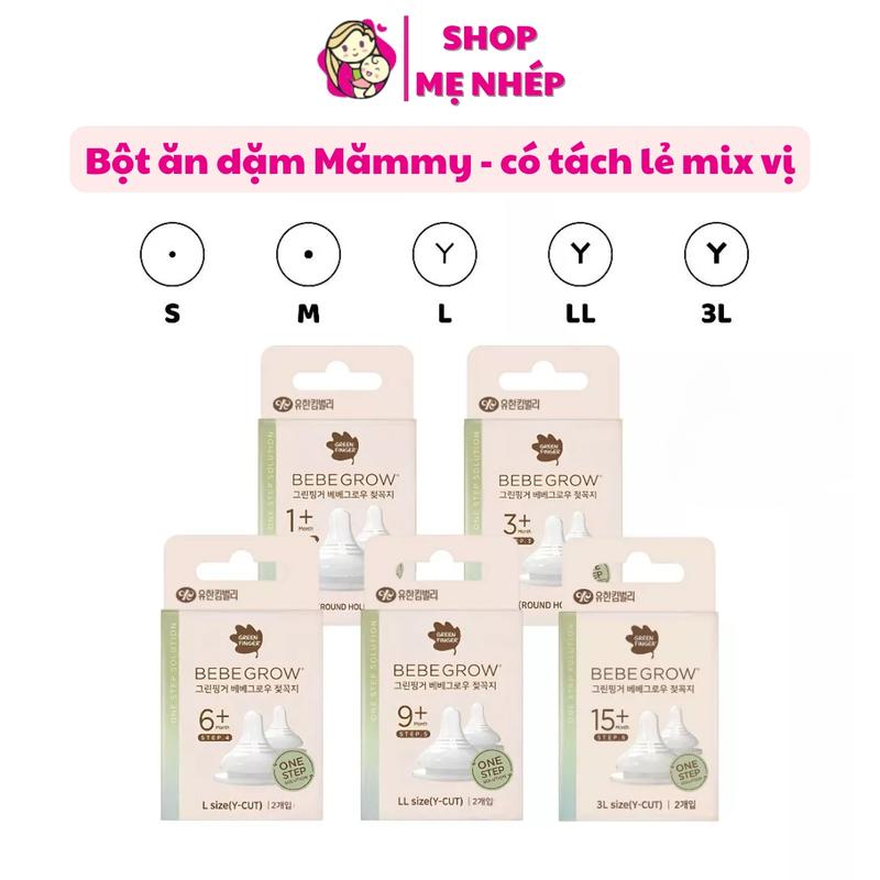 Núm ti bình sữa Green Finger Hàn quốc, núm ty 2 van thoát khí