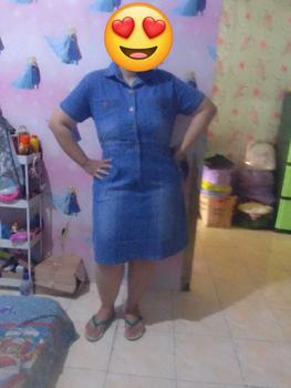 Product Review of Dress Jeans Wanita Full Kancing Aktif Bisa Busui V-17 from k**n 0