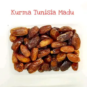 Kurma Tunisia Madu Non Tangkai Deglet Nour Kemasan Plastik  Tekstur Renyah Manis Alami