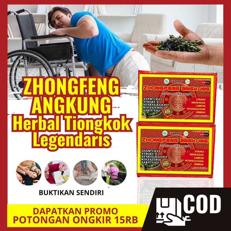 Zhongfeng Angkung Kapsul Herbal untuk Mengatasi Stroke Kronis dan Kolesterol Tinggi 0