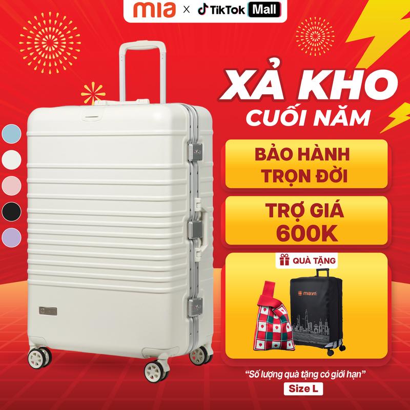   SẮP HẾT HÀNG  Vali Khoá Khung MIA Larita HILARY - Size L  Nhựa PC ABS Cao Cấp Khoá Khung Bảo Mật Tuyệt Đối 