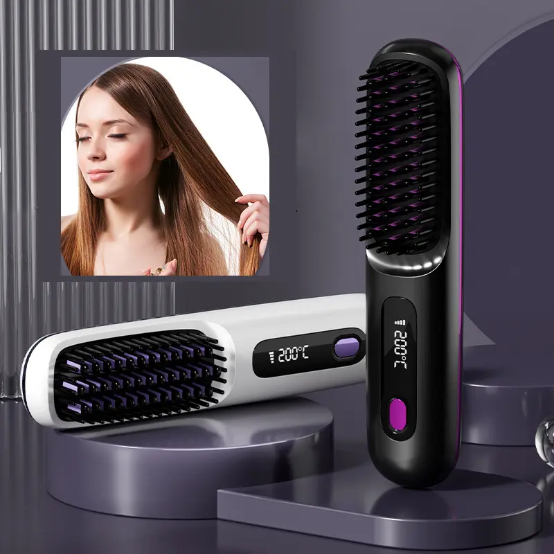 comb hair straightener mini wireless