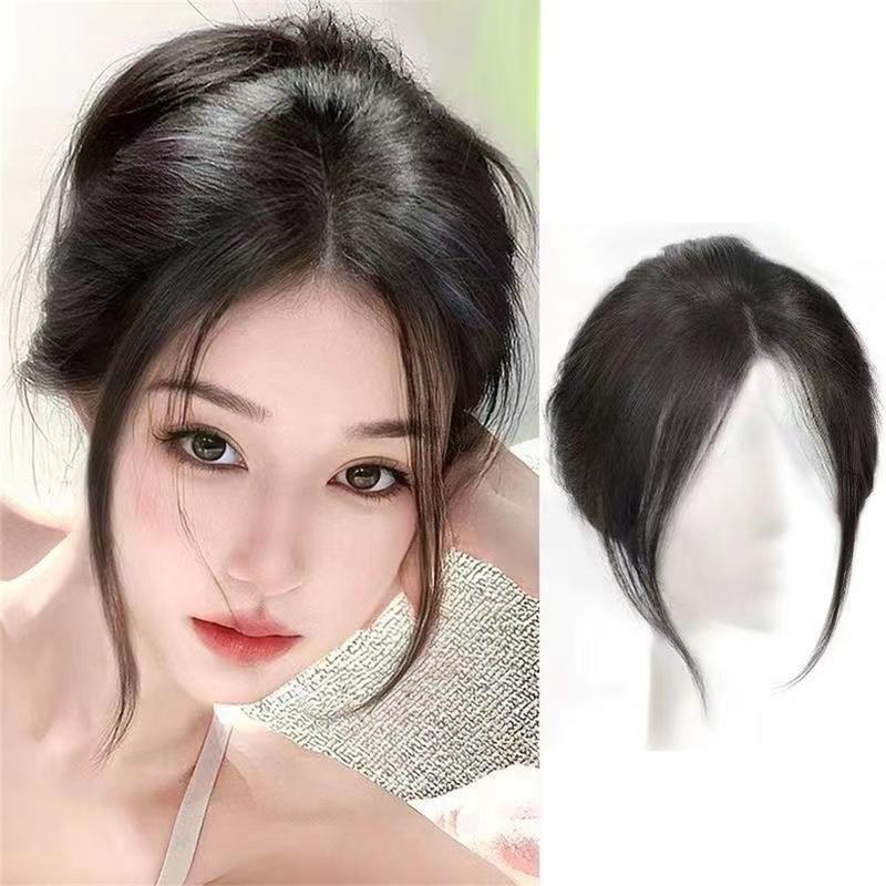 Rambut palsu 3D Alamiah untuk wanita, poni udara palsu lancar, - TikTok ...