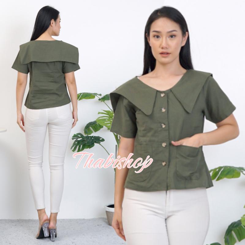 THABISHOP / BLOUSE TIMY / BLOUSE / BLOUSE KOREAN STYLE JUMBO / ATASAN / BAJU JUMBO / BAJU ATASAN / BAJU LEBARAN / OOTD 2