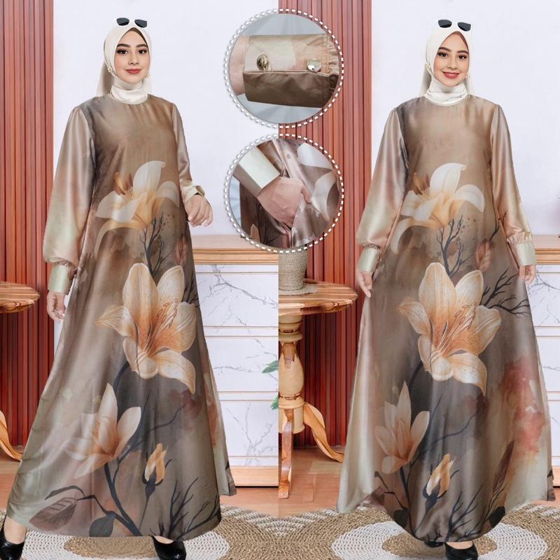 MAWAR DRESS | GAMIS LEBARAN BAHAN ARMANY SILK IMPOR |GAMIS SILK PREMIUM |GAMIS KONDANGAN TERBARU 0