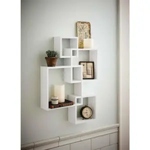 RAK DINDING AESTHETIC MINIMALIS, HIASAN DINDING KAYU RAK DINDING KOTAK GANDENG, RAK DINDING KAYU MK DEKOR MK DEKOR Ambalan