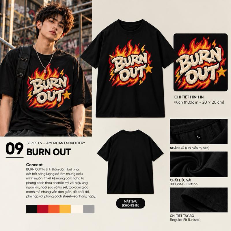 Áo Thun YO!N American Graphic – LUCKY | Graphic Unisex 180GSM