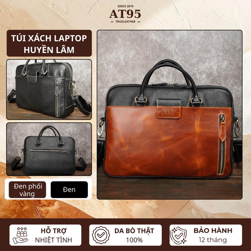  Túi xách HUYỀN LÂM 02 công sở văn phòng túi đựng laptop da bò thật AT95 | Shouler Bag 