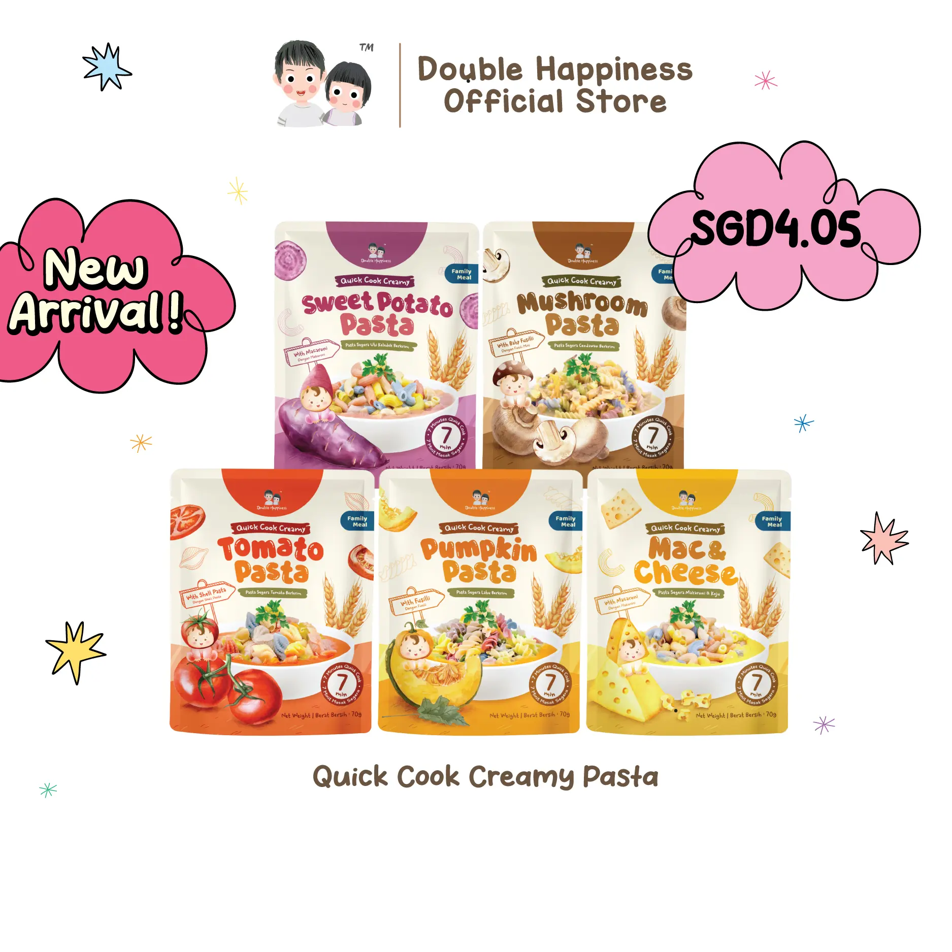 Double happiness quick cook pasta / baby pasta sauce / makanan baby 12 bulan / baby meal / makanan baby