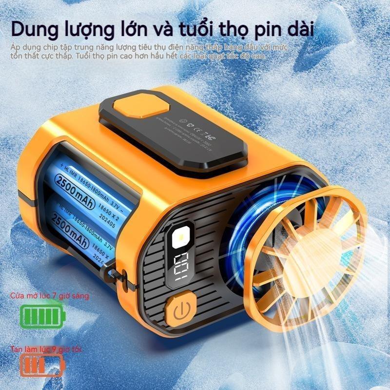 Product Introduction of Quạt treo cổ tay mới tại công trường xây dựng ngoài trời, quạt kẹp thắt lưng di động, quạt USB làm mát mùa hè mini tốc độ cao Phụ Kiện Phụ Kiện quat  deoco quat kiem sac du phong 10