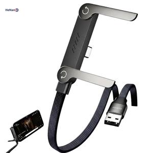 สายชาร์จเร็ว 2 ใน 1 พร้อมขาตั้งโทรศัพท์ในตัว สายชาร์จเร็วพิเศษ 240 วัตต์ มาพร้อมขาตั้งโทรศัพท์แบบพับในตัว