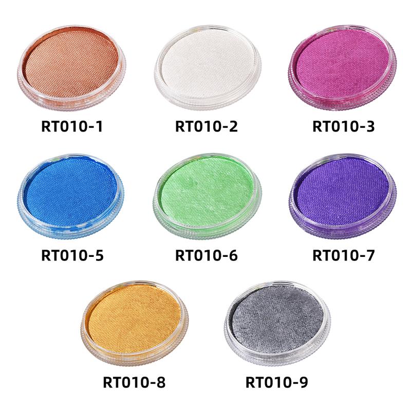 Product Introduction of OPHIR Face Painting-30g Face Paints Body Paint Pearly Color Pigments for Halloween Makeup Makeover Costume Tactical Facepainting Supplies for Adults & Kids, Water Base, Easy to Clean (Silver) 5