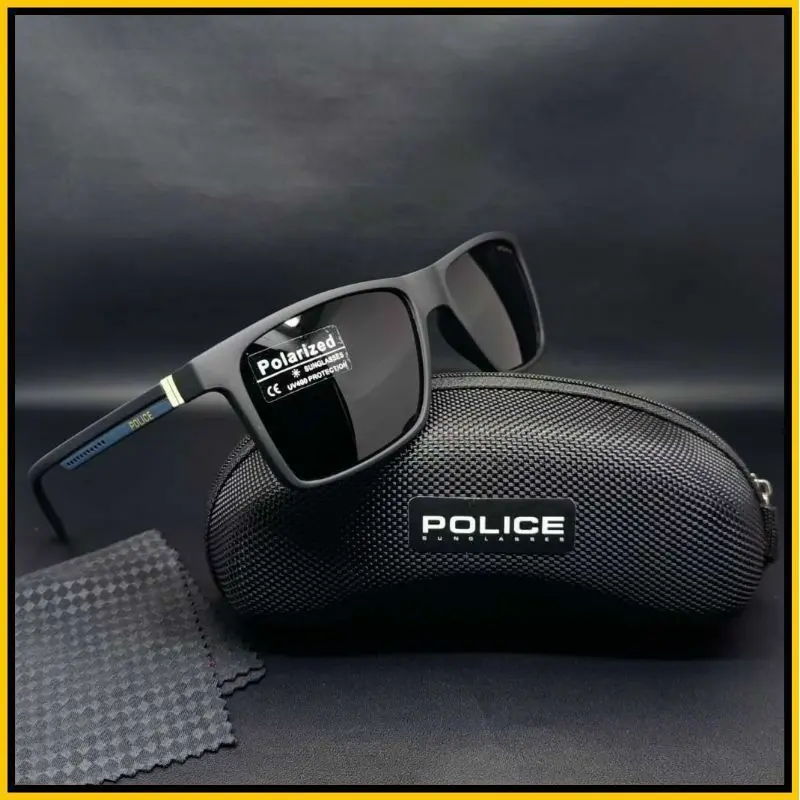 TERMURAHHHH!!!! Kacamata Fashion Pria Lensa Polarized 100% Anti Silau dan Radiasi uv400  kacamata pria  kacamata hitam pria  kacamata anti radaisi Kacamata police fullset dan free cleaner