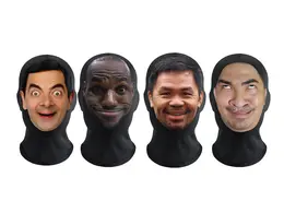 Full Face mask Joker disguise PACquiao mr bean lebron sir jack Celebrity Funny Mask for Fans Role Play