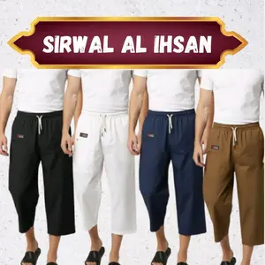 Celana Pangsi Sirwal Sholat Haji Pria Dewasa Muslim Al Ihsan Karet Pinggang strech