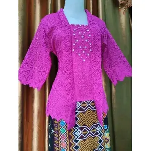Blouse kebaya premium model kutu krah Atasan Renda Baju Wanita