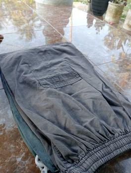 Product Review of 100k Dpt 5Pcs Celana Kanvas Semi Jeans Kolor Harian Santai Abu Cargo Karet Melar Nyaman Lembut Casual Pria from A**n 1