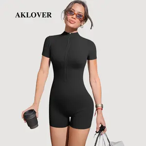 UNINICE Jumpsuit Olahraga Wanita Lengan Pendek, Sempurna untuk Yoga, Aktivitas Lari, dan Gym