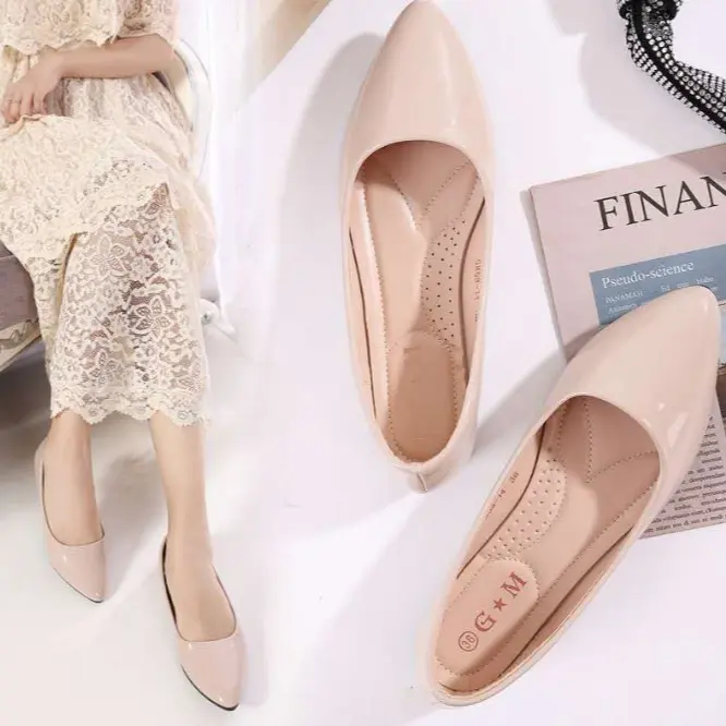 Giày Búp Bê Cho Nữ, Màu Đen, Da Phẳng, Thích Hợp Đi Học Và Công Sở, Giày Dép, Giày Đi Bộ Cho Bé Gái, Đế Xuồng, Chạy Bộ, Thoải Mái, Thích Hợp Cho Đầu Bếp, Làm Việc Trong Phòng Ngủ Shoes Cao Su Nhung 7