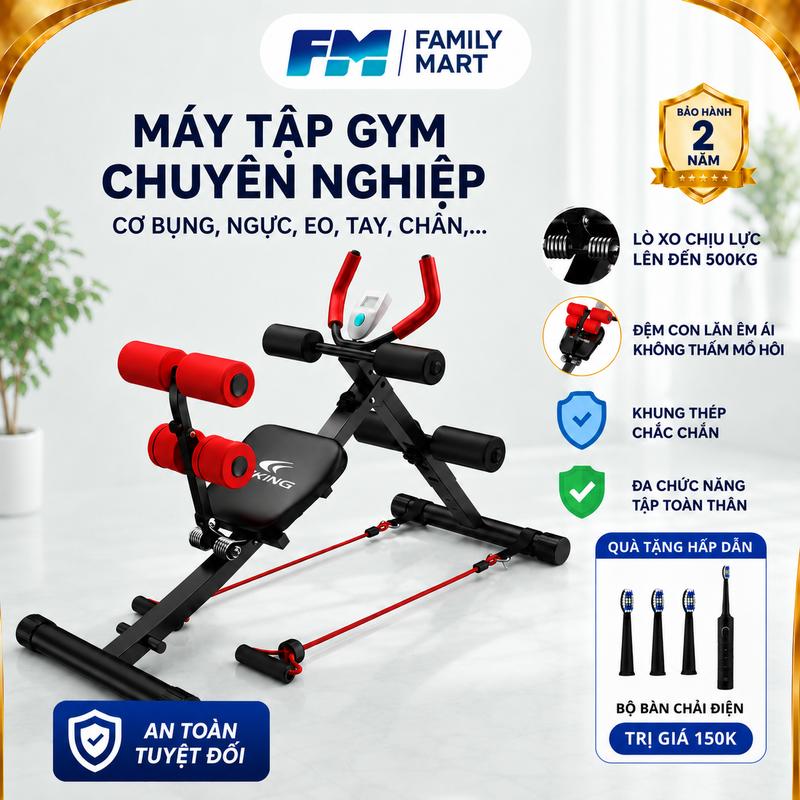 Ghế tập bụng tập thể dục giảm mỡ bụng trong nhà, khung thép bền bỉ chịu lực tới…